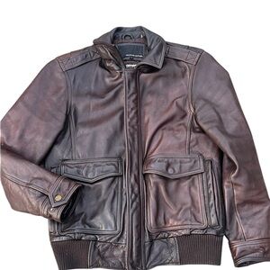 Wilsons Leather Dark Brown Bomber Jacket